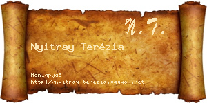 Nyitray Terézia névjegykártya