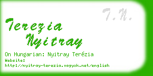 terezia nyitray business card